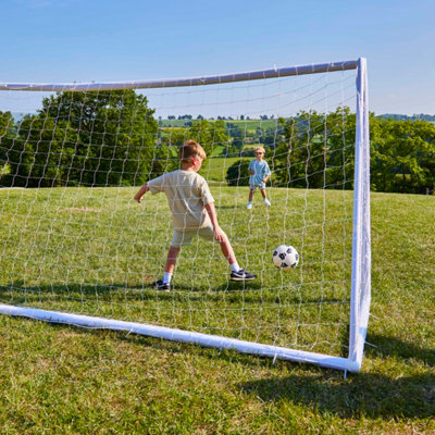 Rebo Portable PVC Locking Football Goal with Nylon Net - 12FT x 6FT