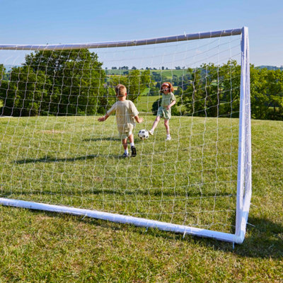 Rebo Portable PVC Locking Football Goal with Nylon Net - 12FT x 6FT