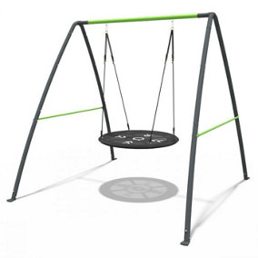 Rebo Steel Series Children's Metal Swing Set - Nest Swing Green