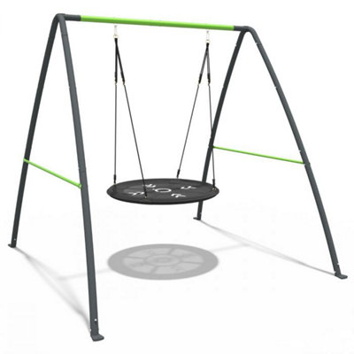 Rebo Steel Series Children's Metal Swing Set - Nest Swing Green