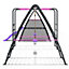 Rebo Steel Series Metal Children's Swing Maximum Play Set - Standard Swings Pink