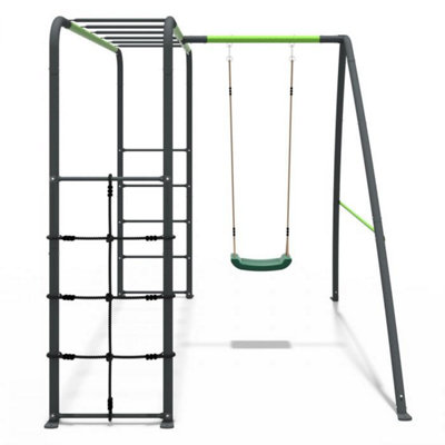 Rebo Steel Series Metal Children's Swing Set with Monkey
