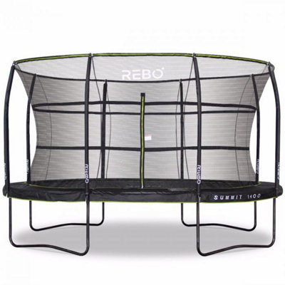 Rebo Summit Oval Trampoline and Safety Enclosure - Summit 1400