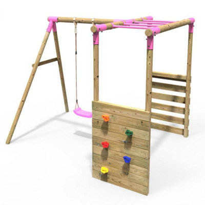 Freestanding Vinyl Monkey Bar Swing Beam