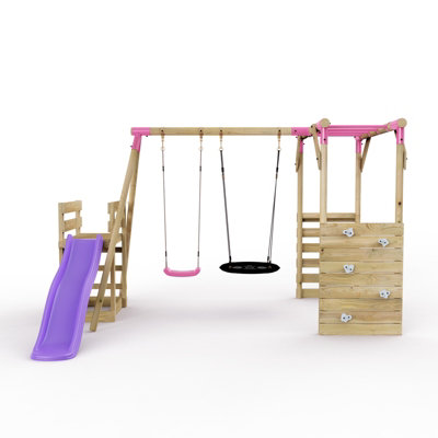 Double slide playset deals
