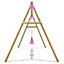 Rebo Wooden Garden Swing Set with 2 Swings - Venus Pink