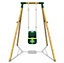 Rebo Wooden Garden Swing Set with Baby Seat - Pluto Green