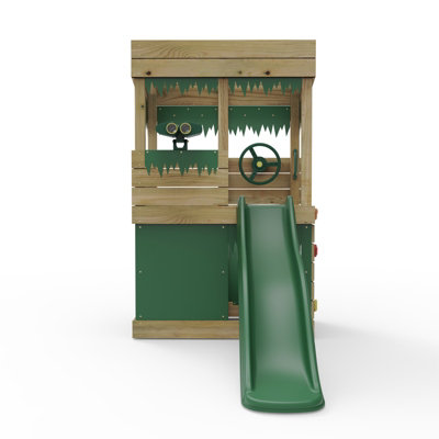 Lookout tower wooden climbing frame 2024 with swings