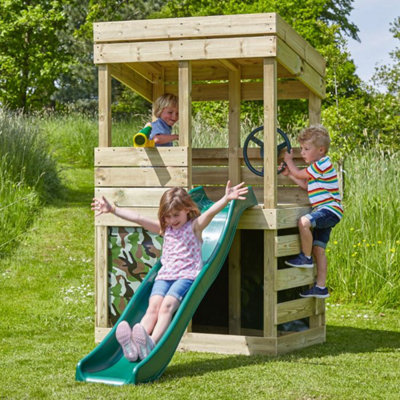 Playhouse climbing frame on sale