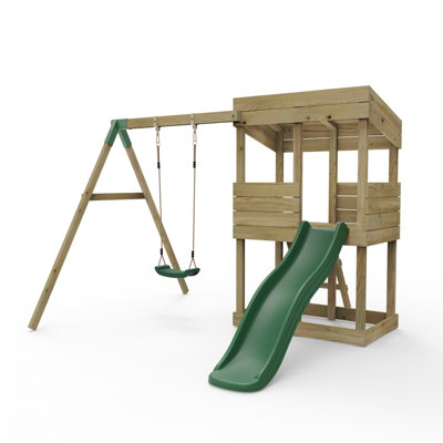Playhouse and slide set on sale
