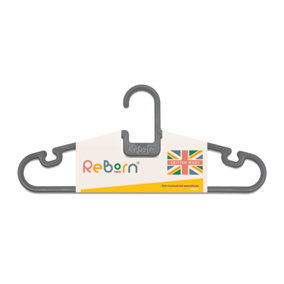 ReBorn Coat Hangers (Pack of 5) - Clothing & Wardrobe Storage - Made in the UK from 100% Recycled Materials