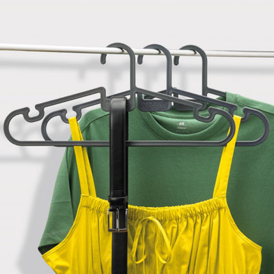ReBorn Recycled Coat Hangers (Pack of 5) - Clothing & Wardrobe Storage - Made in the UK from 100% Recycled Materials