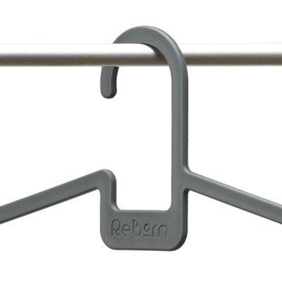 ReBorn Recycled Coat Hangers (Pack of 5) - Clothing & Wardrobe Storage - Made in the UK from 100% Recycled Materials