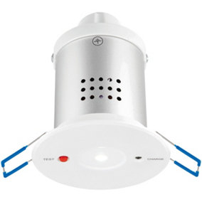Recessed Emergency Ceiling Downlight - 3W Daylight White LED - Self Contained
