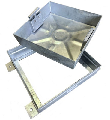 Recessed Steel Galvanised Manhole Cover & Frame 300mm x 300mm x 80mm Overall Size 360mm x 360mm x 90mm 10 Tonne Weight Loading
