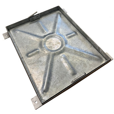 Recessed Steel Galvanised Manhole Cover & Frame 600mm x 450mm Overall Size 655mm x 505mm x 47mm 10 Tonne Weight Loading