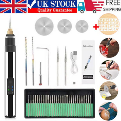 Rechargeable Electric Engraving Pen Micro Carving Engraver Machine DIY Metal Kit