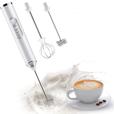 Portable USB Electric Milk Frother & Coffee Mixer – Handheld Double Whisk – 1200mAh Rechargeable