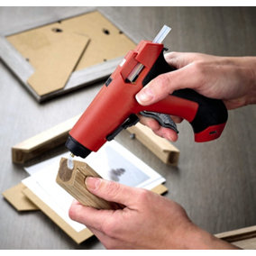 Rechargeable Glue Gun - Quick Heating Cordless DIY or Craft Tool with Auto Cut Out Safety Feature & 25 Glue Sticks Included