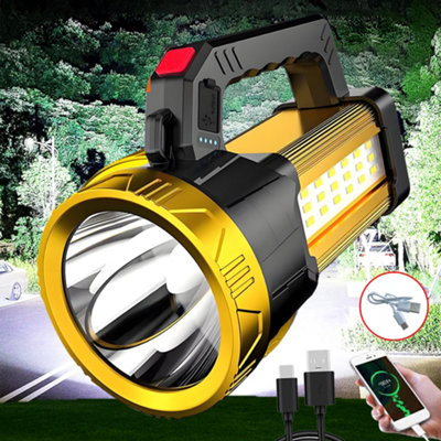 Rechargeable Hand Torch Super Bright LED Spot Light IPX4