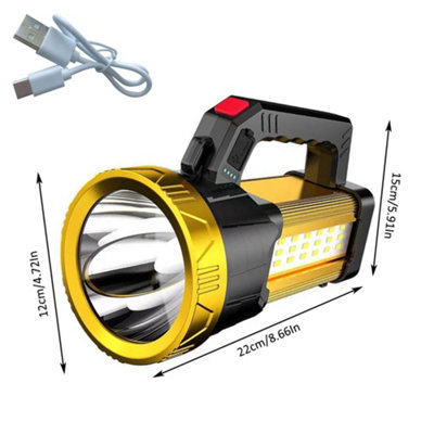 Rechargeable Hand Torch Super Bright LED Spot Light IPX4
