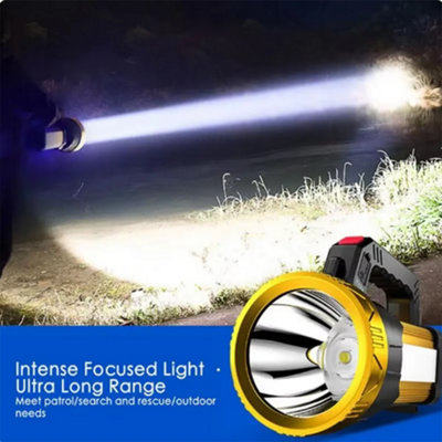 Rechargeable Hand Torch Super Bright LED Spot Light IPX4
