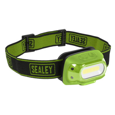 Rechargeable Head Torch with Auto-Sensor 8W COB LED - Green