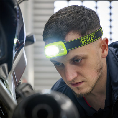 Rechargeable Head Torch with Auto-Sensor 8W COB LED - Green