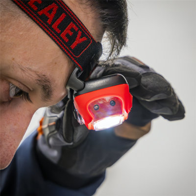 Rechargeable Head Torch with Auto-Sensor 8W COB LED - Red