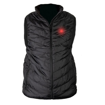 Body warmer in a mix of materials - slate grey