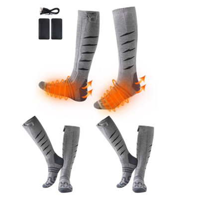 Rechargeable Heated Work Socks - 2 Pairs
