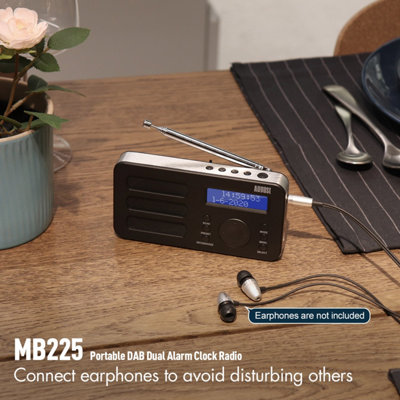 Rechargeable Portable DAB/DAB+/FM Radio - Dual Alarm Clock - RDS, DRC ...