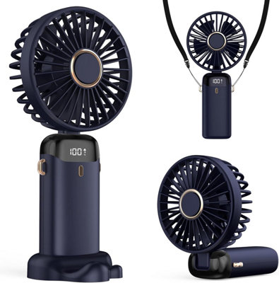 Rechargeable Portable Fan, 5000mAh Battery Powered Mini Fan, 5 Speeds ...