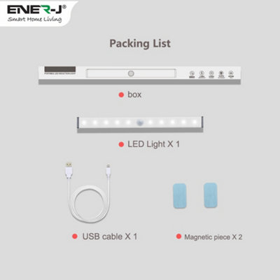 Rechargeable Sensor Cabinet Lights, Infrared & Light Sensor (Pack of 2 pcs)