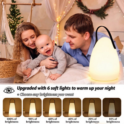 Rechargeable Table Lamps for Patio, RGB IP65 Waterproof Cordless ...