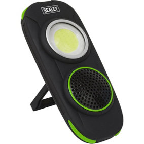 Rechargeable Torch with Built In Wireless Speaker - 10W COB LED - USB Cable