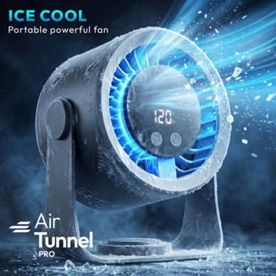Rechargeable USB Desk Fan with Digital Display Powerful Multiple Speed ...