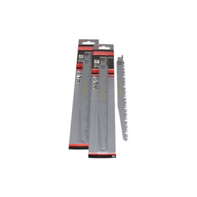 MASO 10-Pack Sabre Saw Blades Combo - 4x 240mm & 6x 150mm High Carbon Steel For Wood Cutting, Universal 1/2" Shank