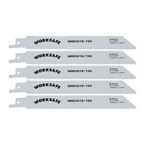 Reciprocating Saw Blade 150mm Length 10tpi Bi Metal Pack of 5 by Ufixt
