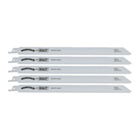 Reciprocating Saw Blade 250mm Length 14tpi Bi Metal Pack of 5 by Ufixt