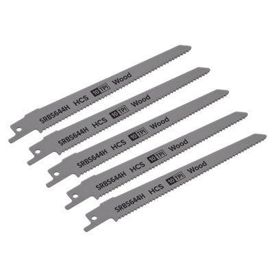 Reciprocating Saw Blade Clean Wood 150mm 10tpi Pack of 5 by Ufixt