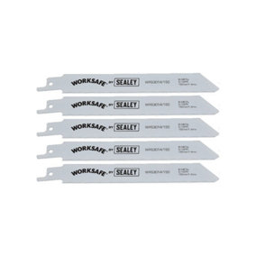 Reciprocating Saw Blade Metal 150mm Length 18tpi Bi Metal Pack of 5 by Ufixt