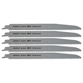 Reciprocating Saw Blade Multipurpose 230mm Length 5-8tpi Bi Metal Pack of 5 by Ufixt