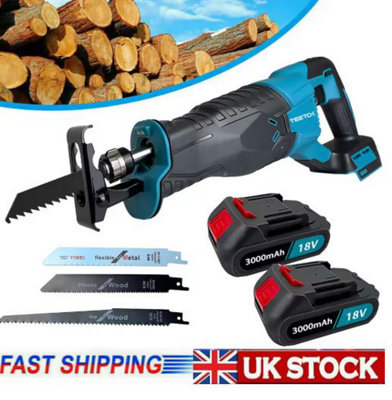 Reciprocating Saw Cordless 18V Li-ion Battery Mini Wood Metal PVC Pipe ...