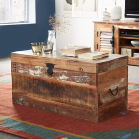 Reclaimed Boat Wood Clothes or Shoes Storage Chest / Blanket Box