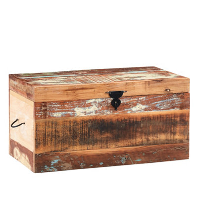 Reclaimed Boat Wood Clothes or Shoes Storage Chest / Blanket Box