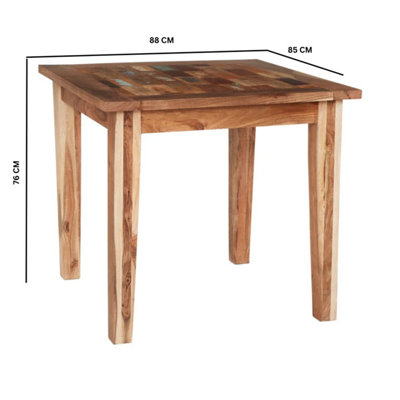 Small square deals wooden dining table