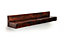 Reclaimed Wooden Shelf With Backboard 5" 125mm - Colour Walnut - Length 50cm