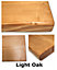 Reclaimed Wooden Shelf with Bracket Bent Down 9" 220mm - Colour Light Oak - Length 200cm