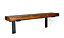 Reclaimed Wooden Shelf with Bracket Bent Down 9" 220mm - Colour Light Oak - Length 60cm